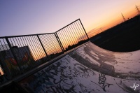 piste de skate et graf au couchant