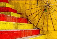 Escalier d'un ghat de Varanasi