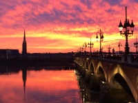 Coucher de soleil sur Bordeaux