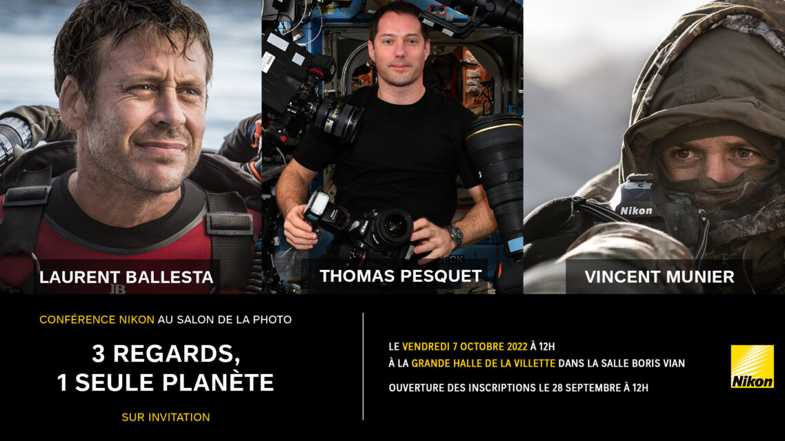 Laurent Ballesta, Thomas Pesquet et Vincent Munier réunis pour le Salon de la Photo